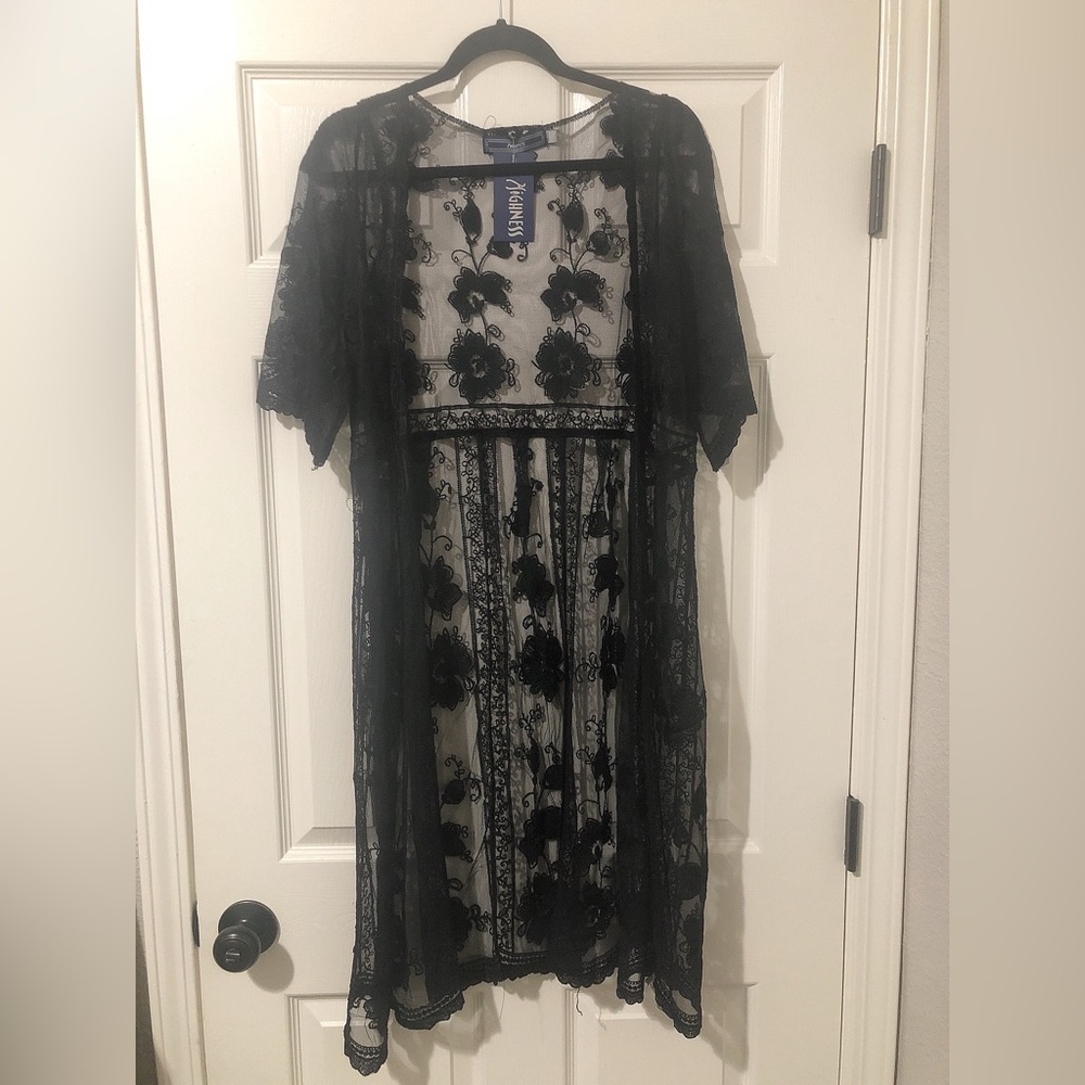 Highness Lace Trim Duster